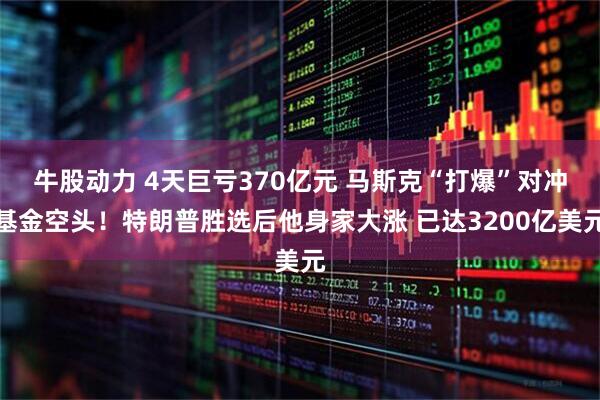 牛股动力 4天巨亏370亿元 马斯克“打爆”对冲基金空头！特朗普胜选后他身家大涨 已达3200亿美元