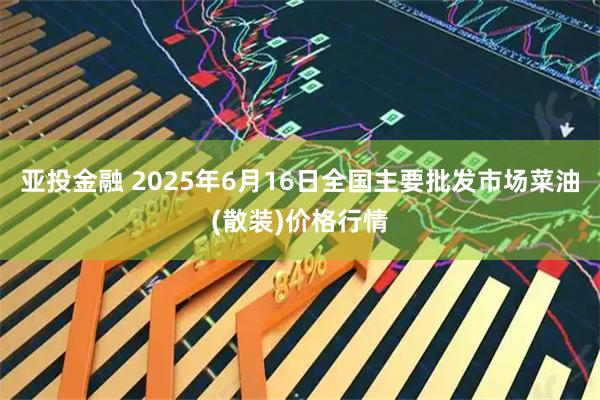 亚投金融 2025年6月16日全国主要批发市场菜油(散装)价格行情